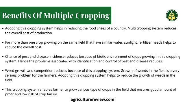 benefits of multiple cropping, what is the benefit of multiple cropping,