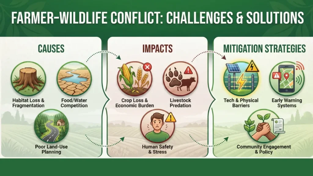 farmer-wildlife-conflict-causes-impacts-pathways