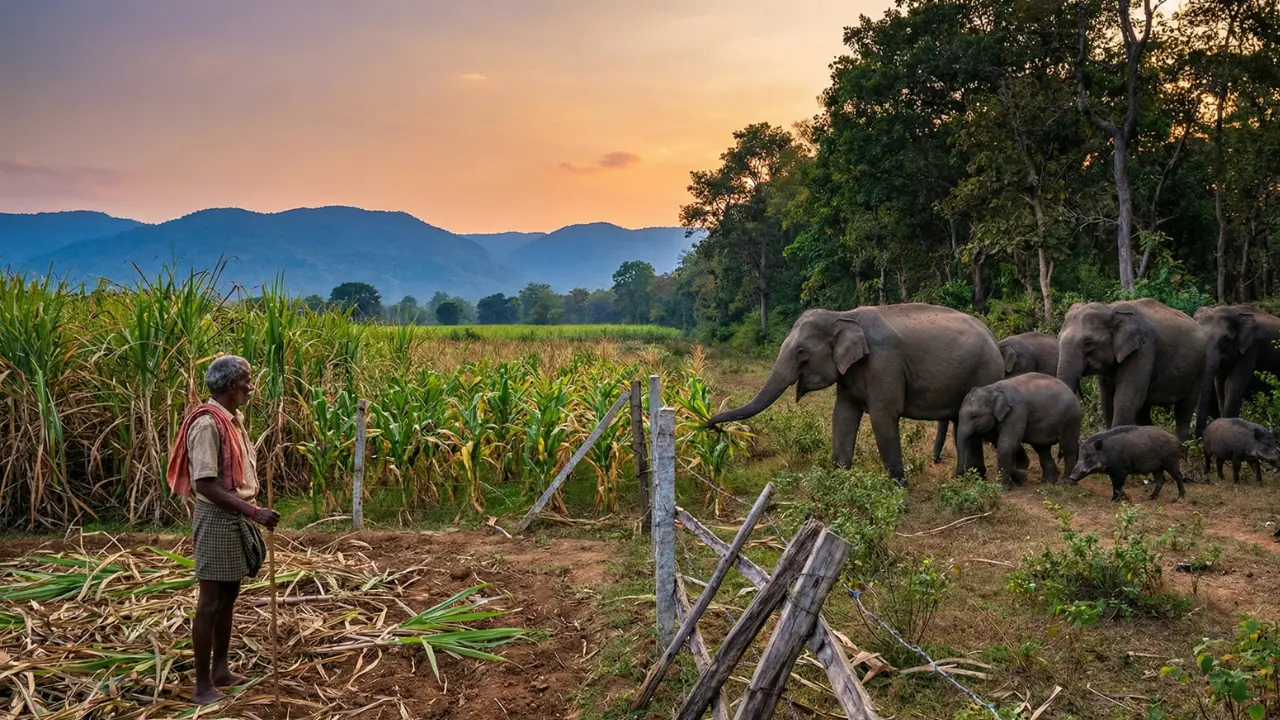 farmer-wildlife-conflict-in-india-causes-impacts-pathways