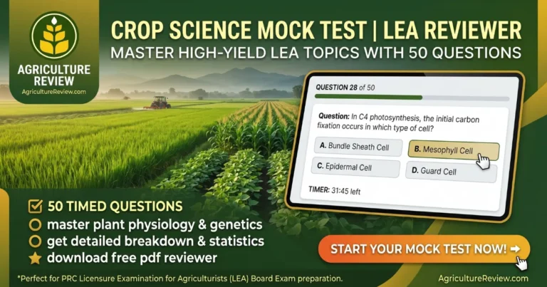 Crop Science Reviewer For Upcoming Board Examinations, 50 Questions With PDF