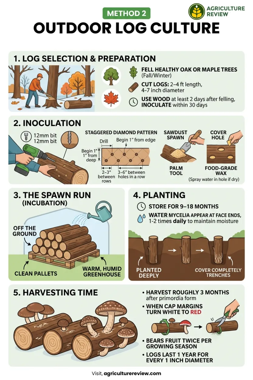 Outdoor Log Culture Method