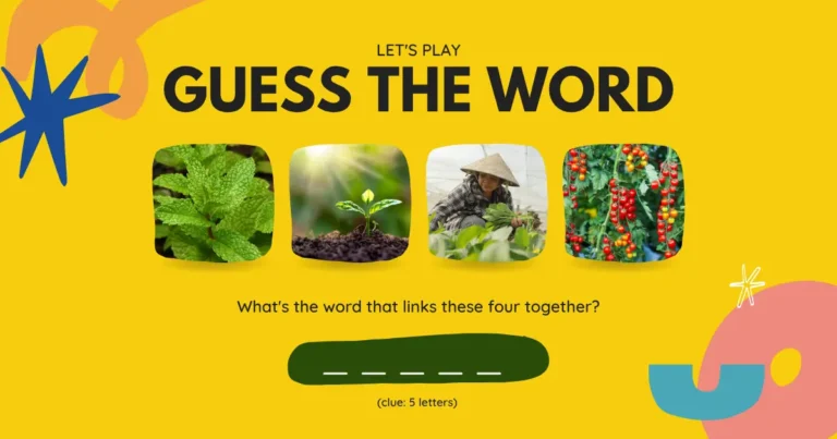 Agriculture Word Guess Puzzle Challenge, Guess Words Now!