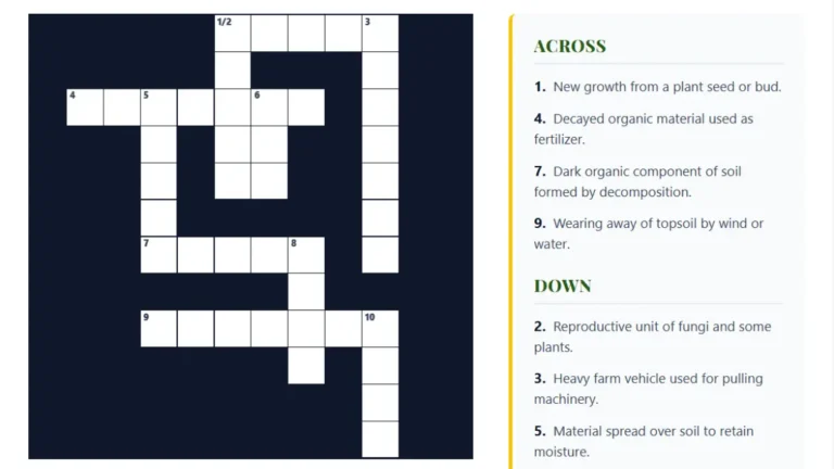 Agriculture Crossword Puzzle: Can You Solve?