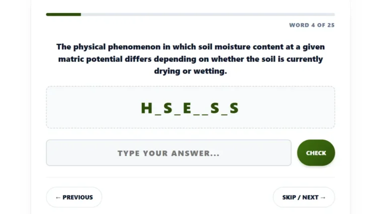 Agronomy Word Guess Challenge: Can You Guess All 25 Words From Agronomy?