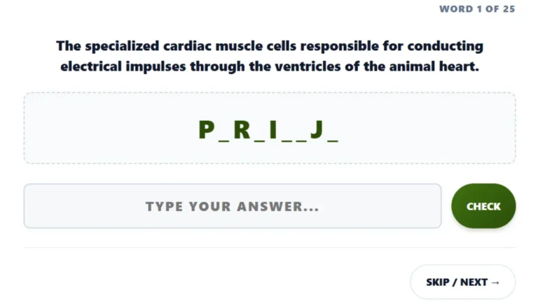 Animal Science Word Guess Challenge: Can You Guess All?