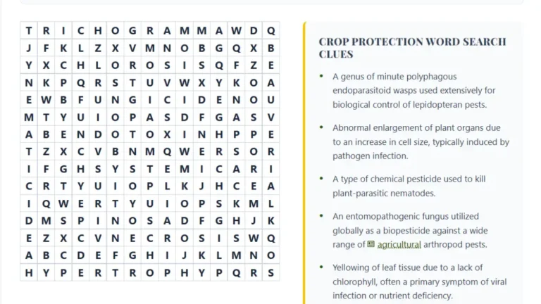 Crop Protection Word Search-Can You Find Every Word?
