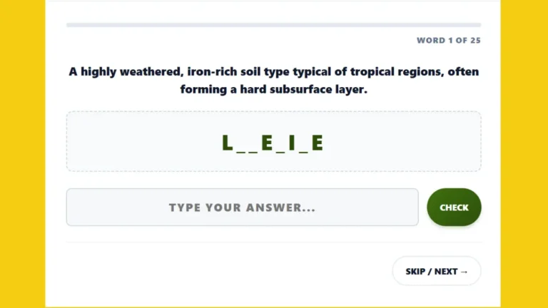 Soil Science Word Guess Puzzle Challenge: Do You Know Everything?